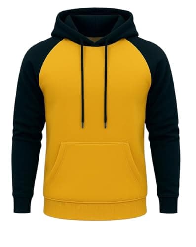 Romba Kangaroo Pockets Hoodie with Drawstring Drawstring Melton Blended Non Elastic Raglan Sleeve Casual Sports T-Shirt for Men Women Sweatshirt