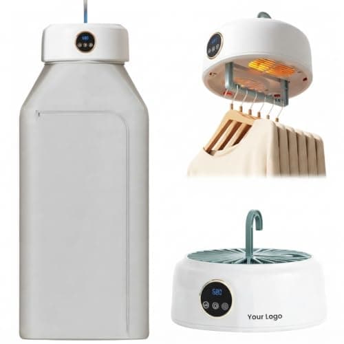 Smart Hanging Heated Clothes Dryer, Portable Foldable Electric Clothes Drying Machine with Thermal Cover, Smart Timer, LED Digital Display for Home, Travel, Trip