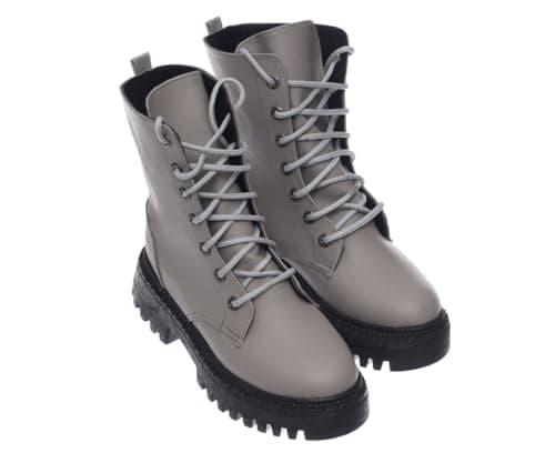 B&W womens B&W-W066-Grey Sneaker Boot