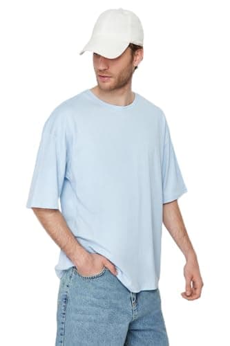 Trendyol Man Oversize/Wide Cut Basic 100% Cotton T-Shirt TMNSS22TS0318 T-Shirt (pack of 1)