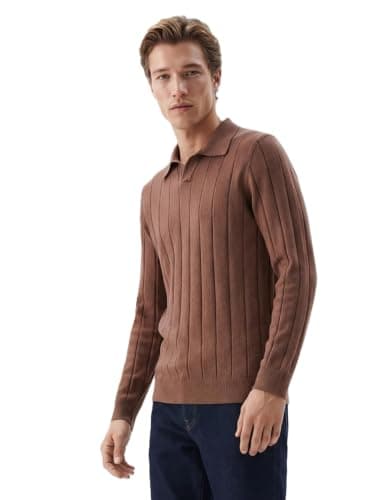 LC WAIKIKI Men's Polo Neck Knit Sweater