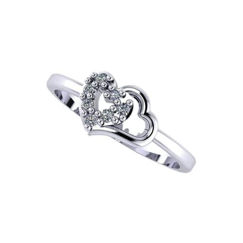 3 Diamonds 3370159539512 Platinum Plated Ring for Women with Zircon Stone - Silver