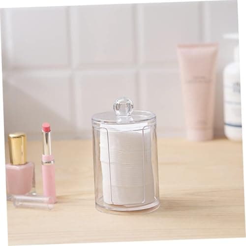 Acrylic Makeup Cotton Pad Organizer Clear Cosmetic Storage Box for Vanity Table Imported Transparent Container for Cotton Swabs and Beauty Tools Item container