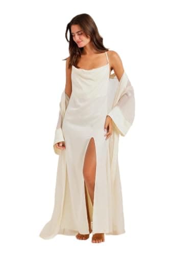 Carina Embroidered Nightgown Set Nightgown nightshirt