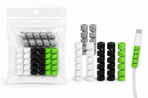 8 Pieces Charger Protector, Spiral Charger Cable Protector for Charger Cable Protection, Flexible Silicone, Type-C Cable Suitable for All Phone Charging Cables, Mouse Cable, USB Cable, 2 Electronic cable