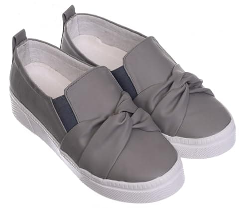 B&W womens B&W-W078-Grey Sneaker