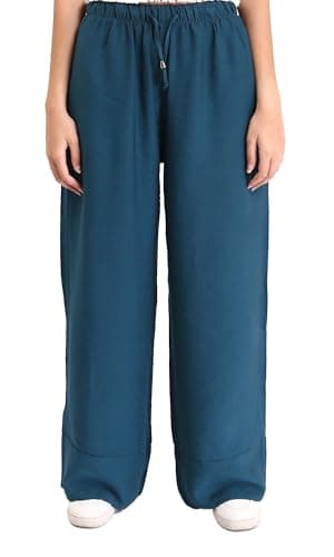 Ravin Womens Solid Wide Leg Comfy Pants - Teal - O203490 Pants (pack of 1)