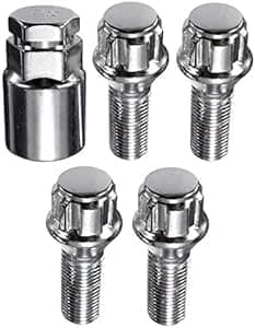 SAcar Tire Rim Lock Kit - 1.25 Screw 4 Bolt Plus Key