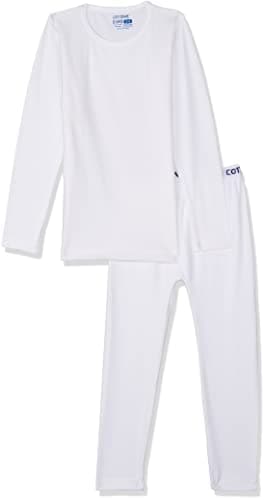 Cottonil Boys Round-Neck Long Sleeves Top with Logo-Print Leggings Thermal Underwear Set Base layer apparel set