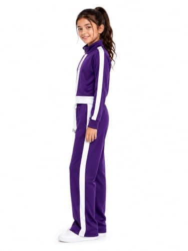 CAESAR Womens Girls' winter tracksuit featuring a fur-lined back and a half-zip closure on the chest Girls' winter tracksuit featuring a fur-lined back and a half-zip closure on the chest Outerwear