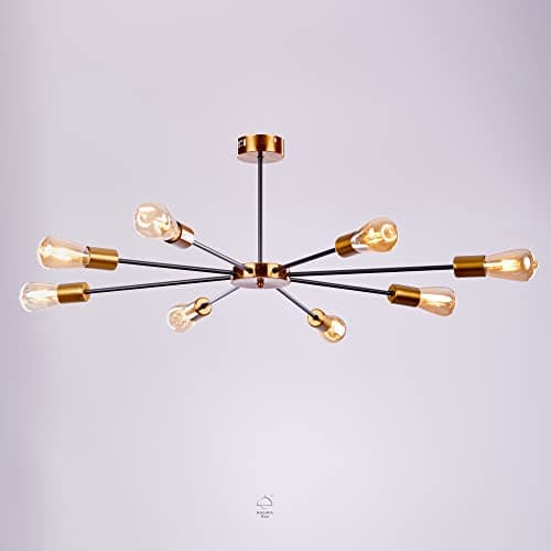 Generic Modern tia black in gold chandelier 8 lumb aluminum chandelier