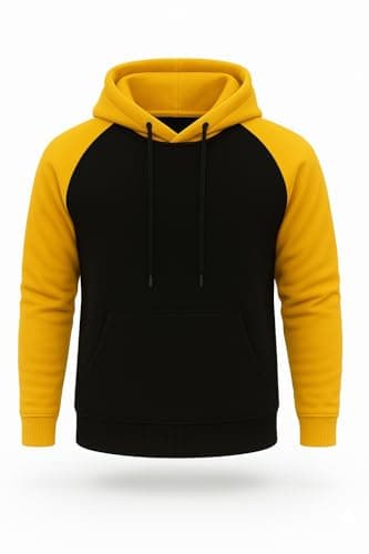 Romba Kangaroo Pockets Hoodie with Drawstring Drawstring Melton Blended Non Elastic Raglan Sleeve Casual Sports T-Shirt for Men Women Sweatshirt