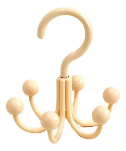 Rotating Scarf Hanger with 6 Hooks Heavy Duty Plastic Closet Organizer