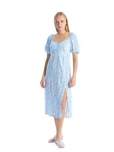 LC WAIKIKI Woman Floral Slit Women's Midi Dress