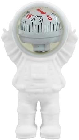 Car Directions Compass Home Office Decor Astronaut Outdoor Camping Hiking Multi Use (White in White) - AGA Navigation compass