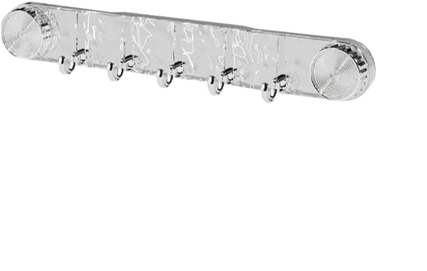 Acrylic Suction Hanger with Six Hooks – Heavy Duty Wall Hanger, No Drilling or Nails, for Organizing Clothes, Bags, Towels in Bathroom, Kitchen, Bedroom, AR Storage hook