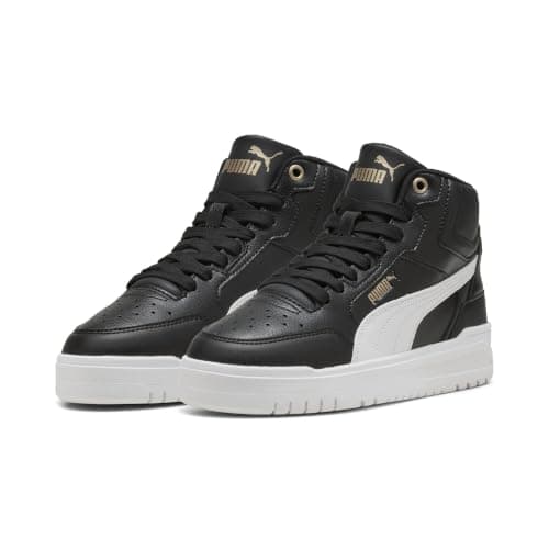 PUMA unisex-child Shuffle Downtown Mid,Puma Black-Puma Whi Mid Boot
