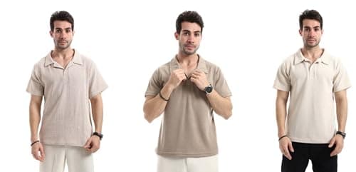 Red Circle Mens Bundle of 3 Ivory Dune Relaxed T-Shirt Bundle of 3 Ivory Dune Relaxed T-Shirt