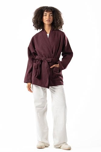 ASTK Womens Wool Belted Trenchcoat