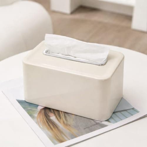 Modern and Elegant Design Tissue Box Holder - Rectangular Tissue Holder for Office, Living Room, Car - Luxury Home Decor - Quiet Color