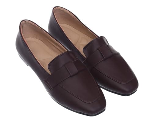 B&W womens B&W-W092-Brown Sneaker