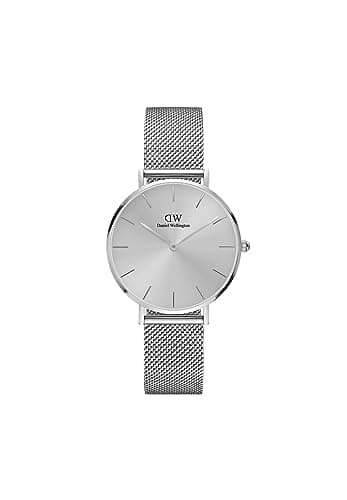 Daniel Wellington Petite Sterling Watch, Silver Mesh Bracelet