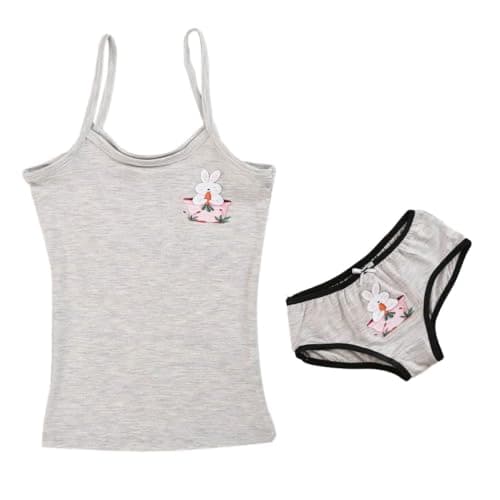 Girls Set Of Top & Pantie - Grey Apparel