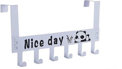 Over door hanger for clothes hanging docat heavy duty hanger holder coats robes hats clothes towels hanging towel organizer 6 hook easy installation over door hook 1pc (multicolor) Storage hook