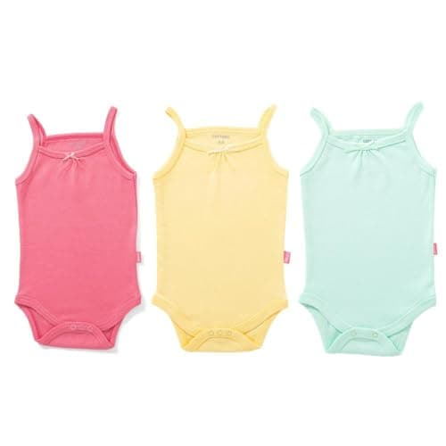 Cottonil Pack of 3 Cotton Strap Bodysuit for Baby Leotard