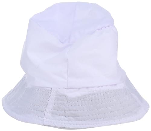 Generic unisex-adult cotton bucket sun hat, white, one size- Fitted