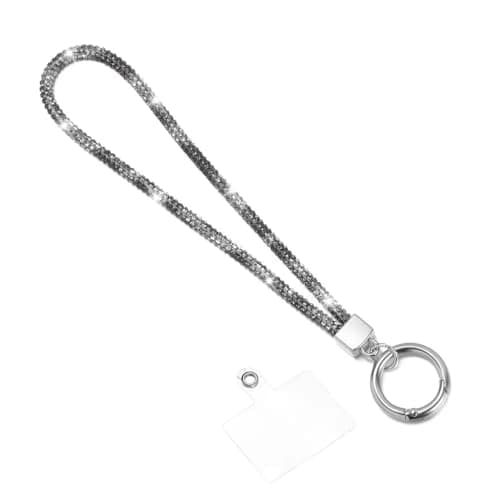 Glitter Rhinestone Phone Lanyard 24cm Phone Wrist Straps Keychain Hanging Anti-lost Rope Crystal Phone Strap Body strap