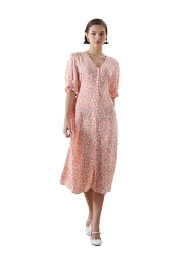 LC WAIKIKI Woman V-Neck Floral Women's Shirt Dress
