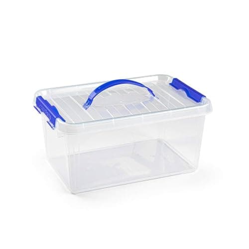 14L Food Storage Container, 52 × 41 × 46.5 cm, Storage Box with Handle Lid, Multipurpose Food Storage and Kitchen Organizer.