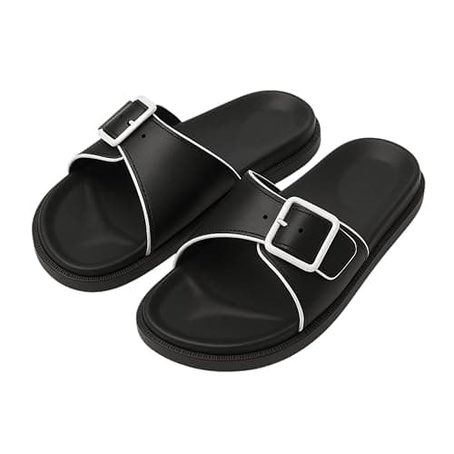 Roomba Light Bath Sandals, Lightweight Summer Women Slippers with Adjustable Buckle – Comfortable Walking Indoor and Outdoor, Waterproof and Non-Slip