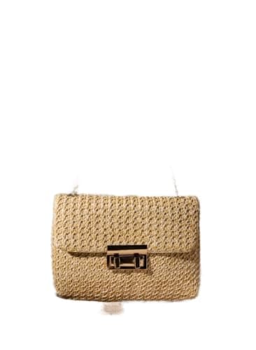 Fashionable Solid Color Gold Woven Crossbody Bag, Suitable For Women's Daily Use, Perfectly Matching With Vacation Outfits Women Vacay Vibes Vacation Relax Beach Autumn Winter Gifts, Beach Bag Shirt