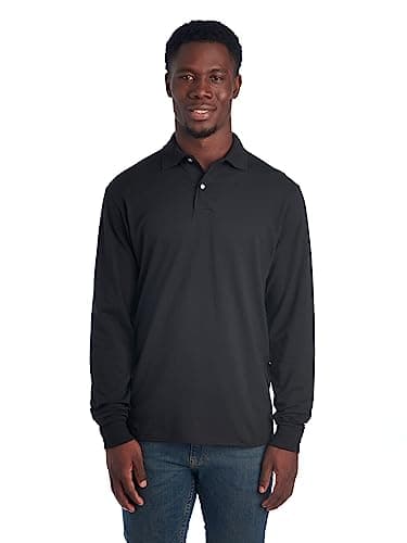 Jerzees Men's SpotShield Stain Resistant Polo Shirts (Short & Long Sleeve)