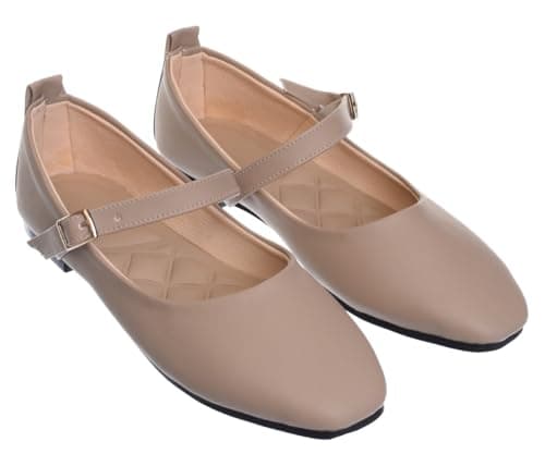 B&W womens B&W-W091-Beige Sneaker Shoes