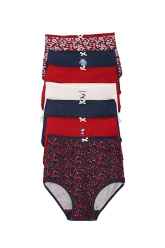 CARINA Girls Pack of 7 Girly Brief Panties Briefs (pack of 7) Underpants