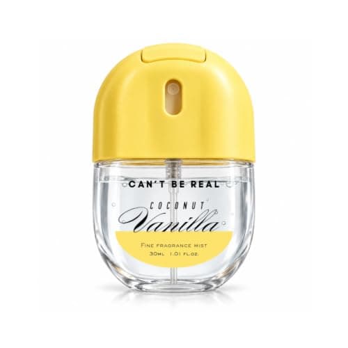 CAN'T BE REAL Fine Fragrance Mist | 30 ml Spray (Coconut Vanilla) | Keep it in your bag, at home, or on your vanity for a quick fragrance refresh before work, outings or dates Personal fragrance