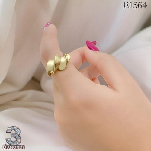3 Diamonds 292474661779682 Gold-Plated Minimalist Ring – Elegant Smooth Loop Design For Women-1