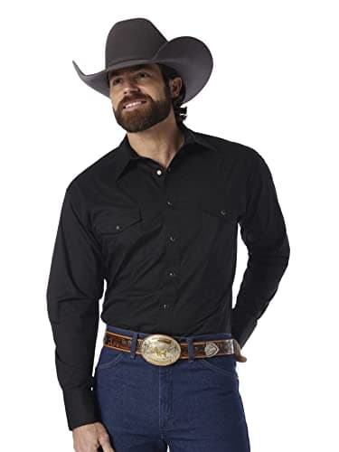 Wrangler Men's Shirt, Black, M