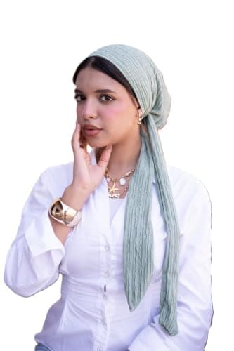 Mila Turban Plissé with Tie – Women’s Ribbed Easy Wear Hijab Scarf – Best Summer Choice for Effortless Style | تربون برباط بليسيه – الحجاب الأمثل في الصيف والمناسبات Apparel head neck covering