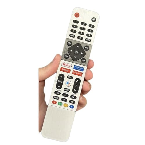 ريموت (* "جهاز تحكم عن بعد ذكي (Smart Remote Control): يتميز بأزرار وصول مباشر لتطبيقات Netflix, YouTube, Prime Video, Google Play، وواجهة تحكم كاملة لجميع وظائف التلفزيون.", Twitter x3 FRESH)