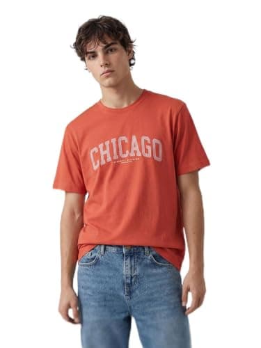 LC WAIKIKI Crew Neck Chicago Printed Men's T-Shirt