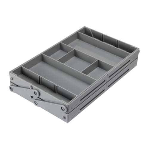 Flexible Multi-Level Expandable Drawer Organizer for Cosmetics, Jewelry, Office Supplies, Kitchenware, 2 Tier Space, Customizable Dividers Caddy