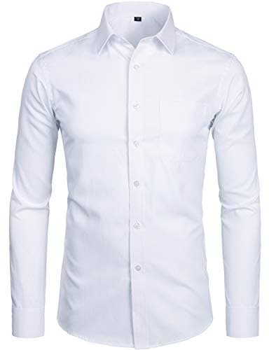 ZEROYAA mens Button Up Dress Shirts Dress Shirt (pack of 1)