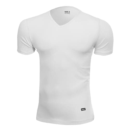 MB3 Mens Half Sleeves V-Neck Undershirt Base Layer Top (pack of 1)