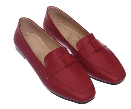 B&W womens B&W-W092-Burgundy Sneaker Shoes