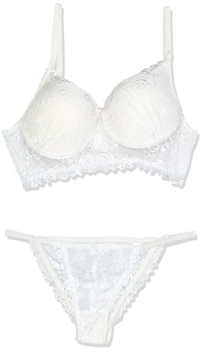 Nayomi Womens Nayomi-97-White Base Layer Set Bra underwear set