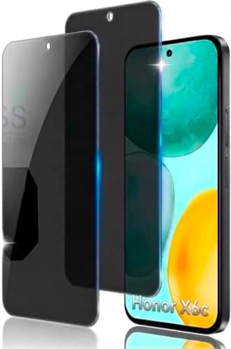 Privacy Screen Protector Compatible with Honor X6c Anti Spy Tempered Glass 9H Hardness Anti-Scratch for Honor X6c 2 Pack